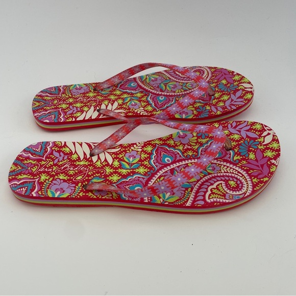 Vera Bradley Pink and Red Paisley Sandals - Picture 4 of 8